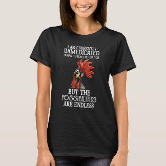 Camiseta Frango Engraçado Estou Atualmente Sem Medicação Eu