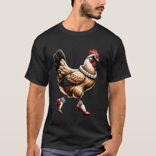 Camiseta Frango Engraçado Frito mas Fabuloso Gráfico Mulher