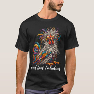 Camiseta Frango Engraçado Frito Mas Fabuloso Gráfico Mulher