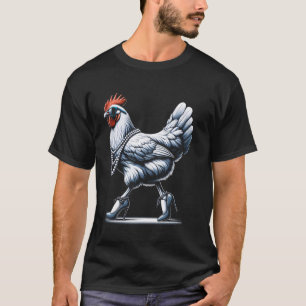 Camiseta Frango Engraçado Frito mas Fabuloso Gráfico Mulher
