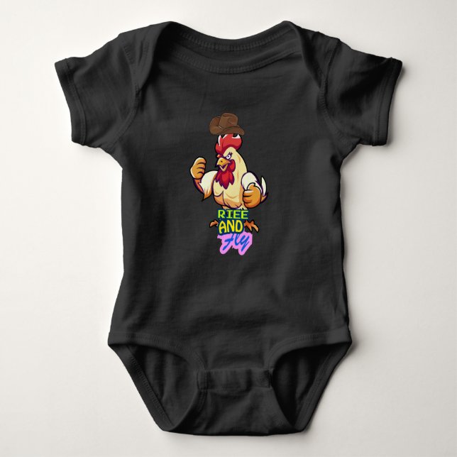 Camiseta "Frango Engraçado Levanta e Voa” (Frente)