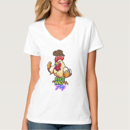 Camiseta "Frango Engraçado Levanta e Voa”