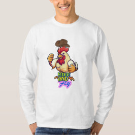 Camiseta "Frango Engraçado Levanta e Voa”