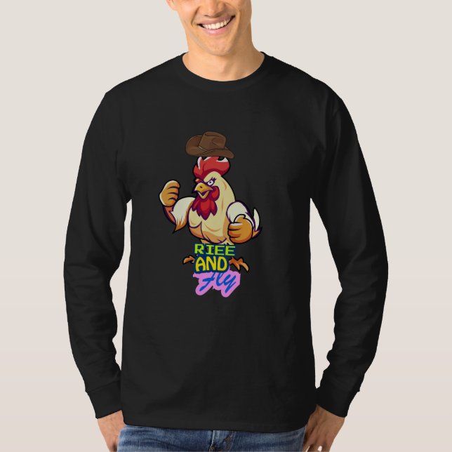 Camiseta "Frango Engraçado Levanta e Voa” (Frente)
