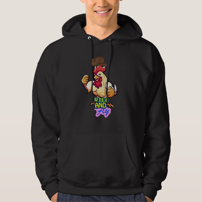 Camiseta "Frango Engraçado: Levante e Voar” (Frente)