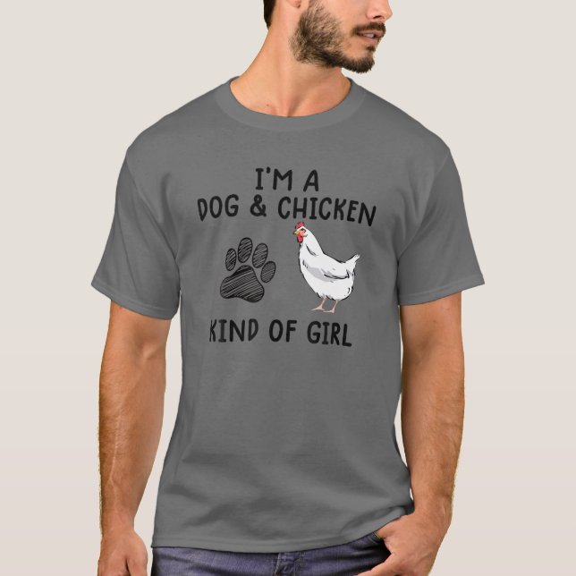 Camiseta Frango Engraçado Para Mulheres Engraçadas Garota F (Frente)