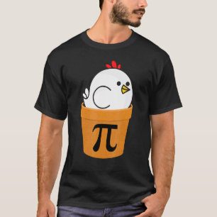 Camiseta Frango Engraçado Pot Pi Ama Matemática Dia de Mat