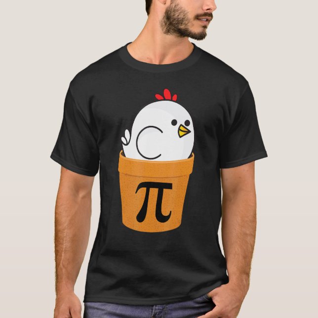 Camiseta Frango Engraçado Pot Pi  Ama Matemática Dia de Mat (Frente)