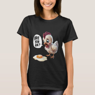 Camiseta Frango Engraçado Você Está Bem Ovo Frito Frango