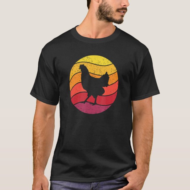 Camiseta Frango Estilo Retro Vintage 1 (Frente)