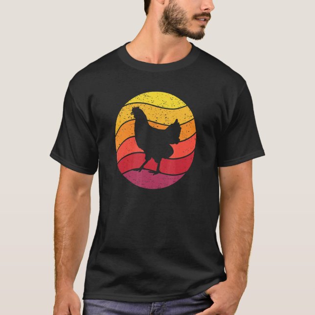 Camiseta Frango Estilo Retro Vintage 1 (Frente)