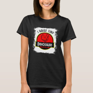 Camiseta Frango Eu Crio Dinossauros Minúsculos Branqueados