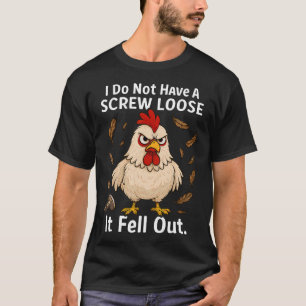 Camiseta Frango Eu Não Tenho Um Parafuso Solto Piadas Engra