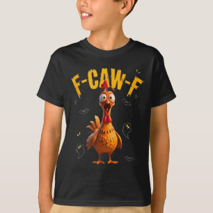 Camiseta Frango F-caw-f Olhos Brilhantes Halloween