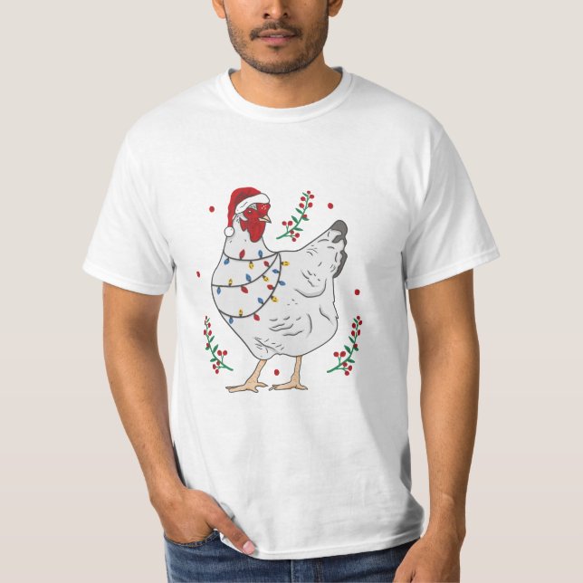 Camiseta Frango Feliz de Natal (Frente)