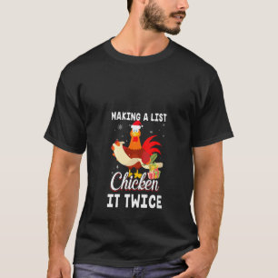Camiseta Frango Feminino Duas Vezes Engraçado Natal