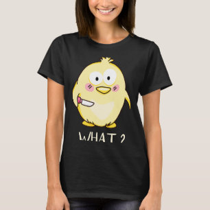Camiseta Frango Fofo Com Faca - Humor Adulto Eu Amo Frango