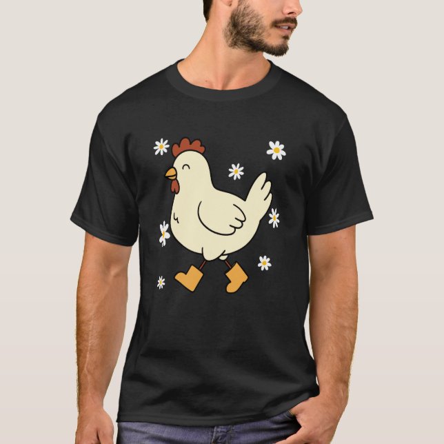Camiseta Frango Fofo de Botas de Chuva (Frente)
