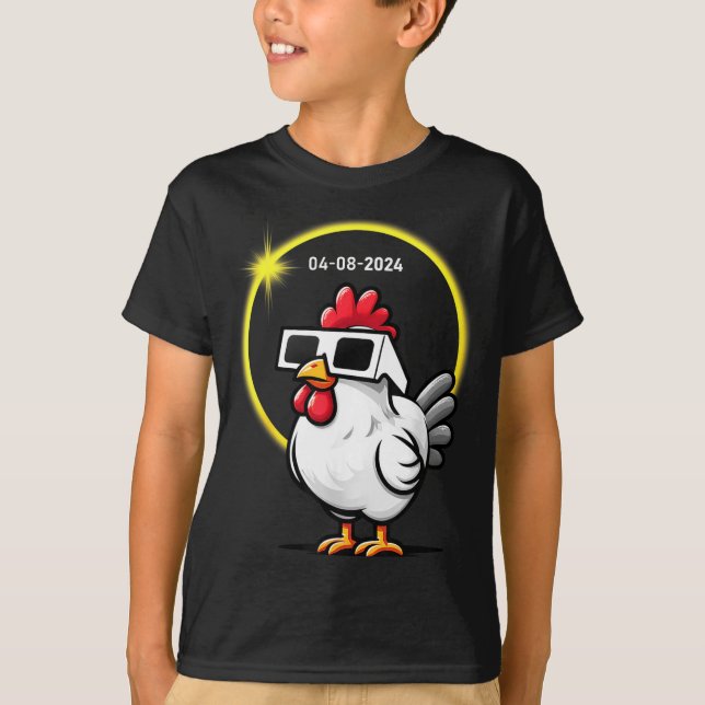 Camiseta Frango Fofo Eclipse Solar 8 de Abril (Frente)