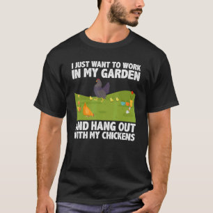 Camiseta Frango Fofo Para Homens Mulheres Jardim Agricultur