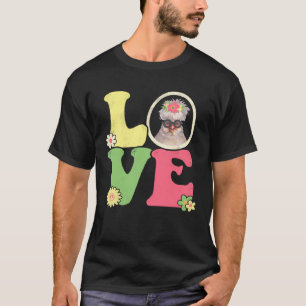 Camiseta Frango Fofo Sinal de Paz Amor 60 70 Groovy Hippi
