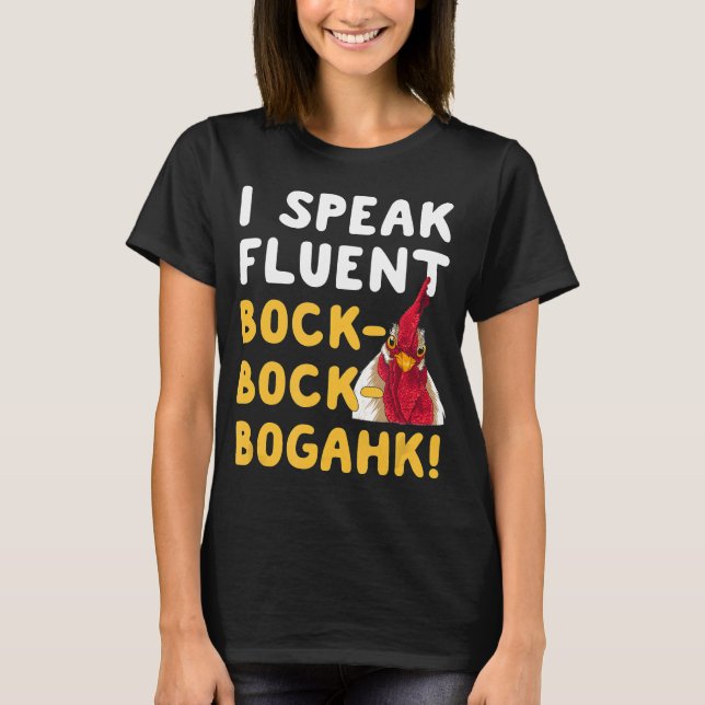 Camiseta Frango Frase I Fala Fluent Bock Bogahk (Frente)