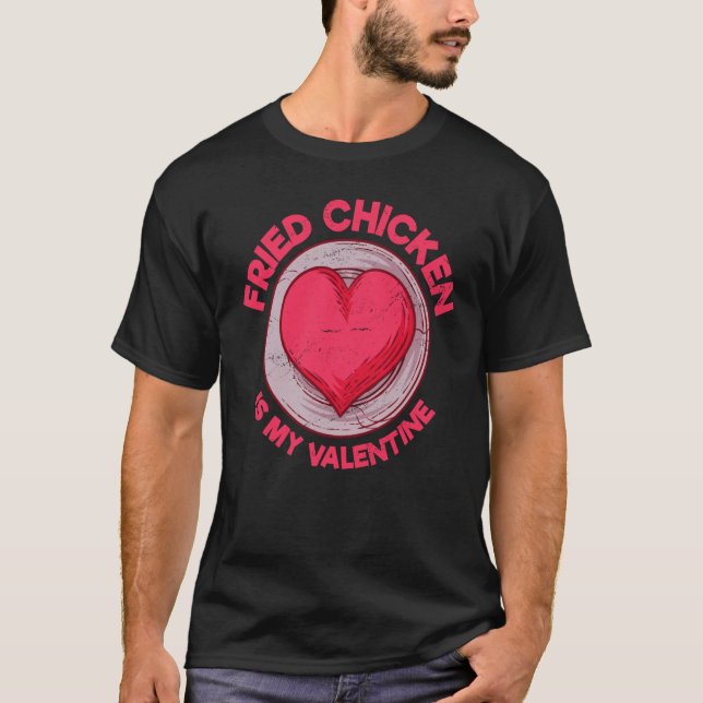 Camiseta Frango Frito É Meu Frango De Valentina  Carne (Frente)