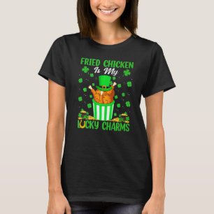 Camiseta Frango Frito Engraçado São Meus Amuletos da Sorte 