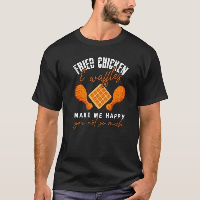 Camiseta Frango Frito  Frango Frito e Waffles Sarcástico (Frente)