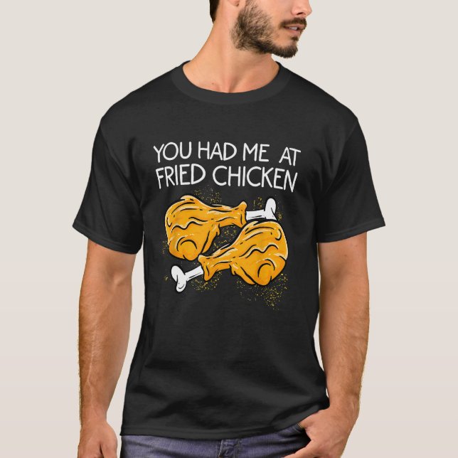 Camiseta Frango Frito  Legal Você Me Conquistou Com Frango  (Frente)
