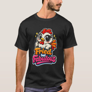 Camiseta Frango Frito Mas Fabuloso Galinha Engraçada Garota