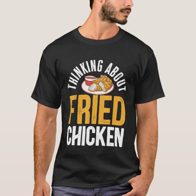Camiseta Frango Frito Pensando em Frango Frito (Frente)