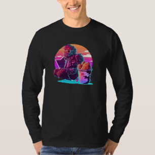 Camiseta Frango Frito Synthwave 80s Estética Retrowave