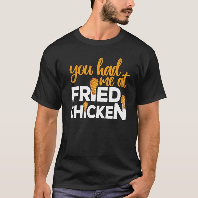 Camiseta Frango Frito  Você Me Conquistou Com Frango Frito  (Frente)