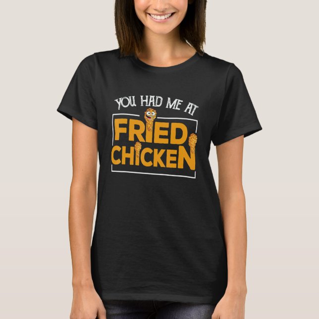 Camiseta Frango Frito  Você Me Conquistou Com Frango Frito  (Frente)