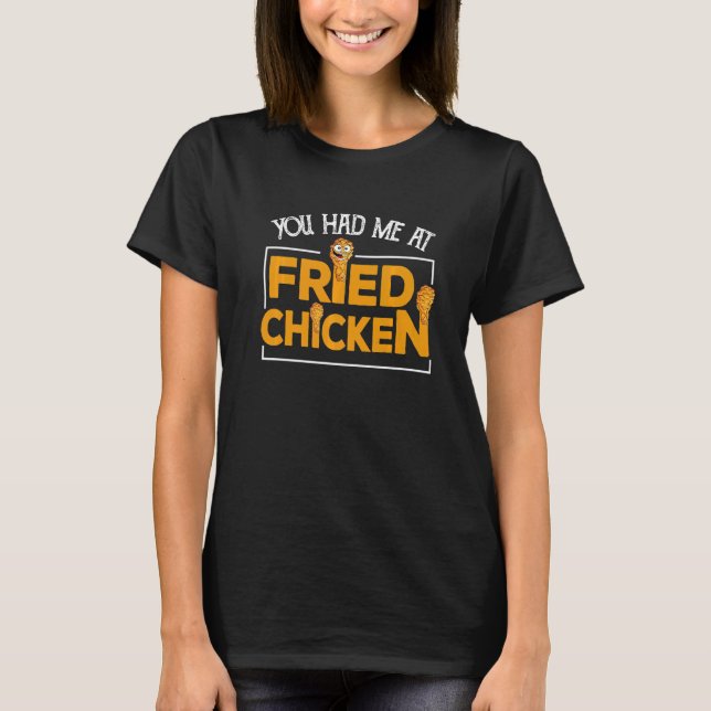 Camiseta Frango Frito  Você Me Conquistou Com Frango Frito  (Frente)