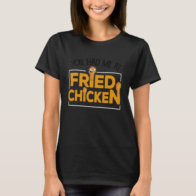 Camiseta Frango Frito Você Me Conquistou Com Frango Frito   (Frente)