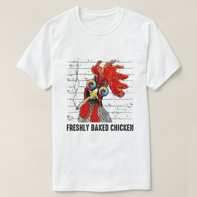 Camiseta Frango Fumante De Fome Freshly (Frente do Design)