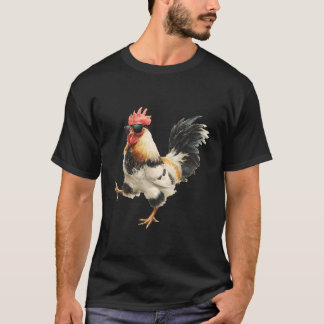Camiseta Frango Galo Óculos de Sol Galo Frango com Su