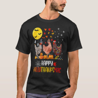 Camiseta Frango Halloween Feliz HalloObrigadoMas Outono Do