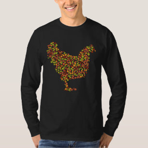 Camiseta Frango Internacional de Bolinha Laranja Marrom D