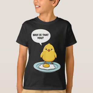 Camiseta Frango Irmão! É Você Franguinho Fofo Vs Ovo Frito