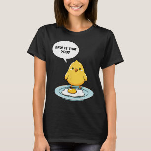 Camiseta Frango Irmão! É Você Franguinho Fofo Vs Ovo Frito