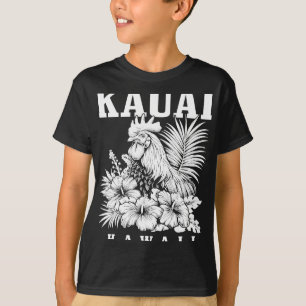 Camiseta Frango Kauai Havaí Flores de Hibisco Havaiano Vinh