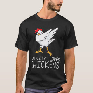 Camiseta Frango Legal Para Meninas Dabbing Aves Domésticas