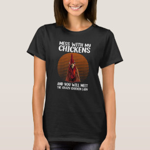 Camiseta Frango legal Para Mulheres Meninas Mamãe Farmer Fr