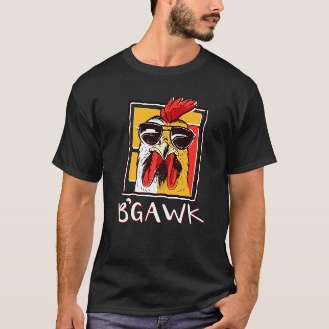 Camiseta Frango Louco Galo De Óculos De Sol Bgawk Frango (Frente)