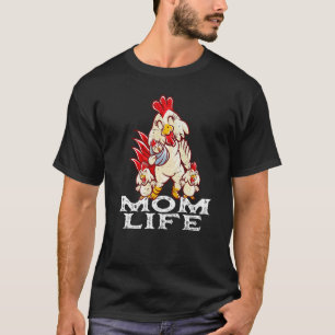 Camiseta Frango Mamãe Vida de Mãe Mamãe Família Galinha Mãe