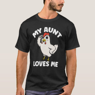 Camiseta Frango Minha Tia Me Ama pelo Sobrinho e Sobrinha