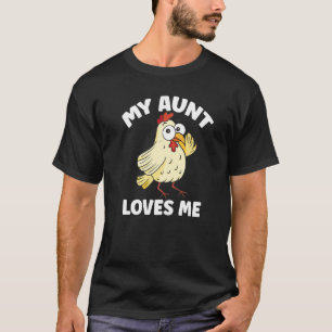 Camiseta Frango Minha Tia Me Ama pelo Sobrinho e Sobrinha